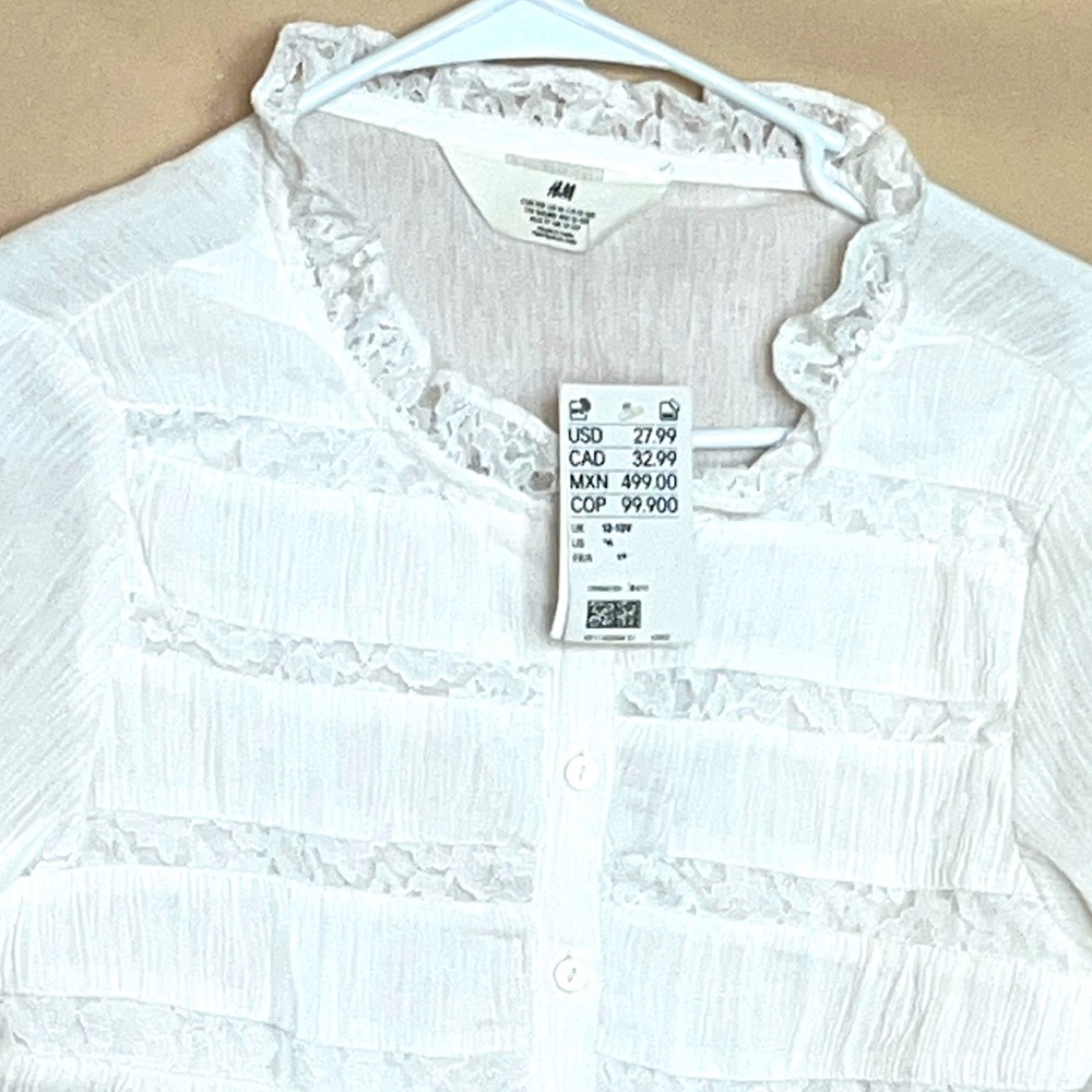 Girls Lace Detail Blouse